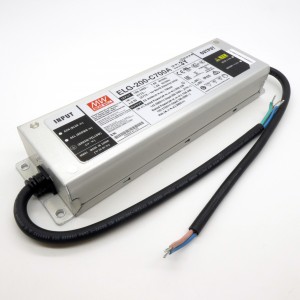 ELG-200-C700A-3Y, AC-DC, 200.2Вт, IP65, вход 100…305В AC, 47…63Гц/142…431В DC, ККМ, выход 142...286В/700мА, изоляция 3750В AC, в кожухе 244х71х37.5, -40…+85°С (корпус), потенциометры, с проводом заземления