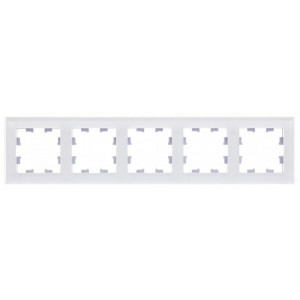 Рамка 5-м AtlasDesign Nature матов. органич. стекло бел. SE ATN330105