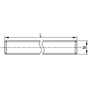 Шпилька резьбовая М12х2000 (дл.2м) CM201202