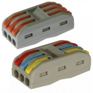 PCT-223, Клеммник быстрозажимной 6-и контактный 3-х проводный сечение 0.08-2.5 кв.мм