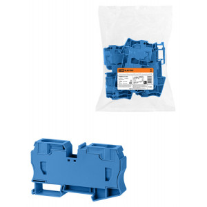 Зажим клеммный безвинтовой (ЗКБ) 35мм2 125А с заглушкой синий SQ0822-0145