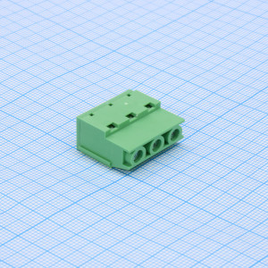 GT129-7.5-03P-14-01, Винтовой клеммный блок c рельефной обоймой, 3 контакта шаг 7.5мм зеленый