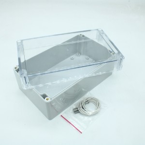 G2111C, Герметичный корпус из поликарбоната с прозрачной крышкой, IP65, светло-серый