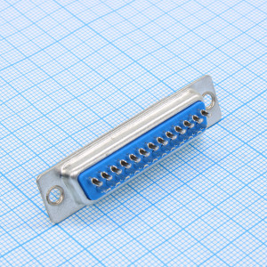 DS1033-25FUNSISS-CT, Разъем D-Sub (розетка) 25 контактов под пайку