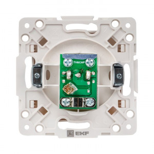 Розетка телевизионная TV 1-м Стокгольм 5-862МГц 75Ом механизм бел. PROxima EYA00-027-10