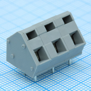 DG245-7.5-03P-11-00A(H), Нажимной безвинтовой клеммный блок 3 контакта. Зажим типа зажимная клеть. Серия DG245-7.5