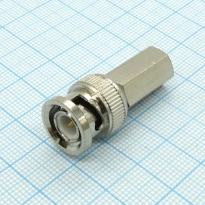 BNC штекер, накрутка RG-59, ВЧ разъем