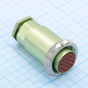 PC19K CASE, Гнездо РС19 с защитным кожухом, 19 контактов