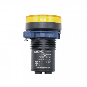 Сигнальный индикатор со  встроенным диодом 9-24В, желтый M22L-F24YPP