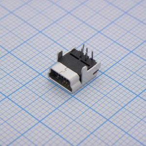 548190519, Разъем Mini USB тип B, USB 2.0, розетка, 5 вывод(-ов), Монтаж в Сквозное Отверстие