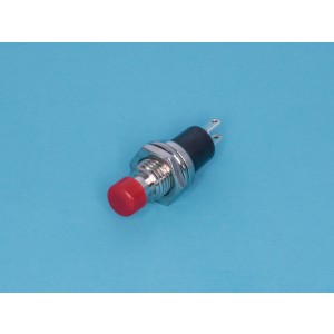 PSW-5-R, Кнопка круглая 5мм 220В 0,3А, крепление гайка, НР, красная