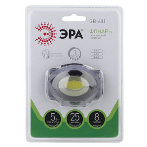 Фонарь GB-601 налобный 5Вт COB 3хААА 3 режима блист. Б0027818