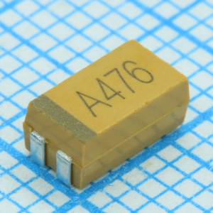 TS20001A221KCT000R, ЧИП-конденсатор танталовый 220мкФ 10В типоразмер C ±10% (6х3.2х2.6мм) выводы внутрь SMD 6032-28 125°С лента на катушке