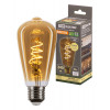 Лампа светодиодная «Винтаж» золотистая ST64 (со спиралью), 4 Вт, 230 В, 2700 К, E27 (конус) SQ0340-0344