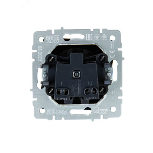 Розетка 1-м СП BRITE РС10-1-0-БрС 10А без заземл. без защ. шторок сталь BR-R10-10-K46