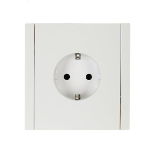 Розетка СП FORTE&PIANO FP214 16А с заземл. без защ. шторок безвинт. крепл. бел. IEK FP-R11-16-1-K01