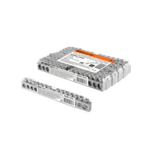 Шина "N" нулевая 6х9мм 14/1 (14 групп/крепеж по центру) никелированная инд. стикер SQ0801-0340