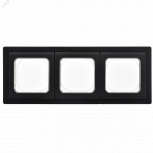 FLITE Рамка 3-местная IP55 Рпро-3-55-ФлЧ черный IEK FI-M30-32-55-K02