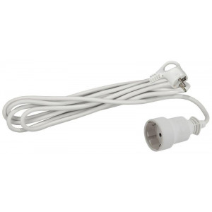 Удлинитель-шнур 1х5м с заземл. 10А IP20 UX-1е-5m ПВС 3х0.75 Б0039818