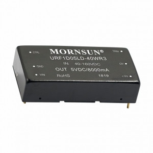 URF1D03LD-40WR3, Преобразователь DC/DC 40 Вт, вход 110(40-160) VDC, выход 3,3 VDC, 10 A, DIP на плату