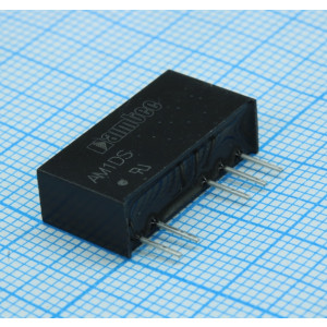 AM1DS-2407SH30JZ, DC/DC, 1Вт, вход 21.6…26.4В, выход 7.2В/0.013…0.139А, изоляция 3000В DC, КПД 80%, максимальная емкостная нагрузка не более 1000мкФ, SIP7, 19.65x6x10.16мм, -40…105°C, пластик