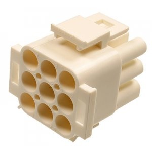 350720-4, Корпус разъема, Серия Universal MATE-N-LOK, розетка, 9 вывод(-ов), 6.35 мм