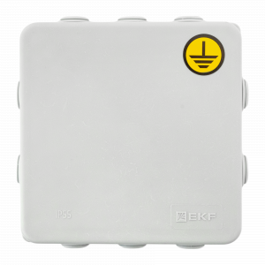 Коробка уравнивания потенциалов КУП-030-014 с крышкой наружная (100х100х50) для прямого монтажа, 10 мембр. вводов серая IP55 EKF plc-kmr-030-014-g