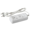 Удлинитель 2х1.5м без заземл. 6А IP20 UX-2-1.5m ШВВП 2х0.75 Б0038557
