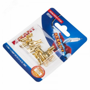 Клемма плоская гнездо 7.5 мм 1-2.5 мм2 (РП-м 2.5-(6.3)) в упак. 10 шт. 06-0401-A