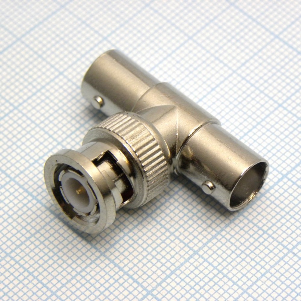 Изображение товара BNC штекер 2*BNC гнезда T-connector для ВЧ сигналов
