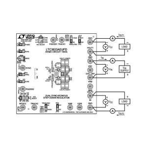 DC1895A, Средства разработки интегральных схем (ИС) управления питанием LTC3633AEUFD Demo Board - Input voltage