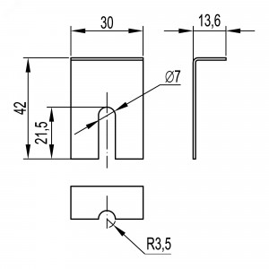 Держатель крышки, цинк-ламельный 38500RZL