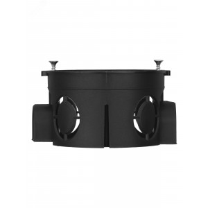 Установочная коробка СП D68х42мм, саморезы, стыковочные узлы, черная, IP20, SQ1402-1115