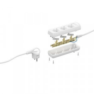 Удлинитель 3х10м с заземл. 16А IP20 U-3e-10m-3х1 ПВС 3х1 Б0028373