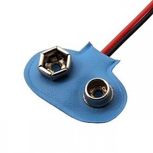 BS-E BLUE  TAIL 150 MM, Держатель батареи типа "Крона" на проводе 150 мм