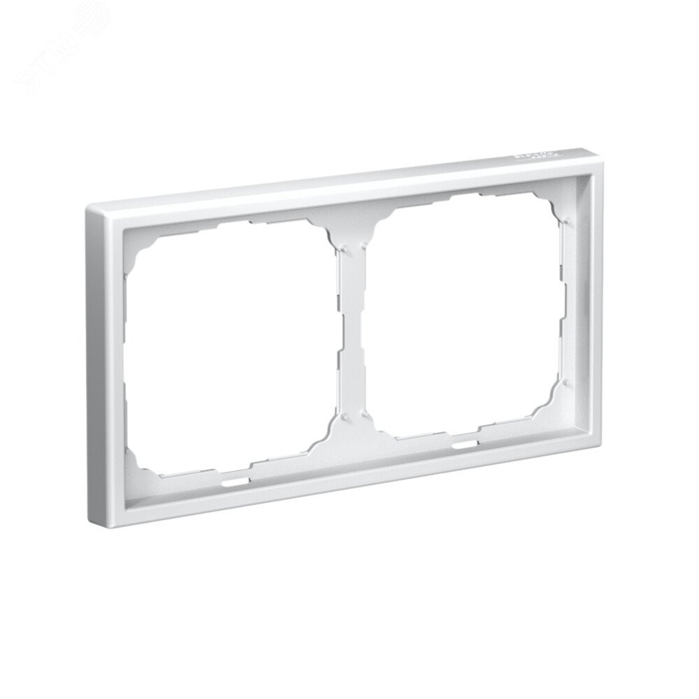 Изображение товара Рамка 2-м ArtGallery универсальная лотос белая для электроустановочных изделий