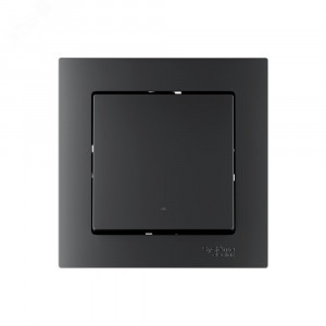 ATLASDESIGN SMART 1-кл. ВЫКЛЮЧАТЕЛЬ с подсв., Zigbee, сх.1, L+N, 10А, мех., КАРБОН ATN001013Z