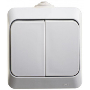 Выключатель 2-кл. ОП Этюд 10А IP44 10AX сер. SE BA10-042C