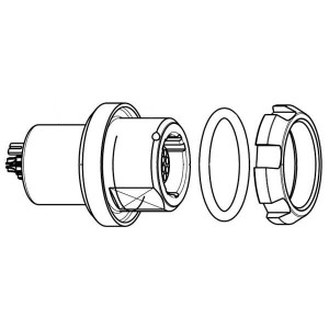 G81YAR-P14WCD0-000L, Цилиндрические защелкивающиеся разъемы CONN RCPT FMALE 14P GOLD SLD CUP