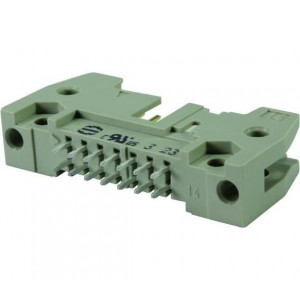 09185147904, Разъем DIN 41612 14P мАLE STRT IDC LONG LEVERS
