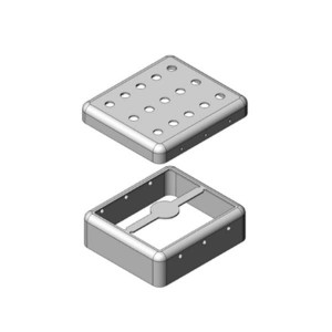 MS260-10P, Прокладки, пленки, поглотители и экраны для защиты от ЭМП 26 x 23 x 7.8mm Drawn RF Shield/EMI Shield Perforated Two-piece Tin Steel SMD