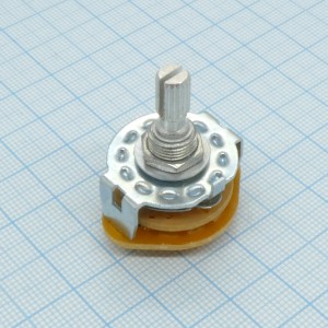 DS SR-25-2, Переключатель одногалетный 2 положения ручки, 2 группы замыкающих контактов, вал 6мм с насечкой