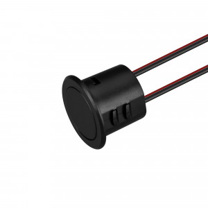 Диммер SR-NAVE-RECESSED-R18-BK (12-24V, 48-96W, M-FC) 046120, Питание/рабочее напряжение DC 12-24 В, максимальный ток 4 А на канал, 1 канал, максимальная мощность 48-96 Вт. реагирует на прикосновение к кнопке, короткое нажатие - вкл/выкл, долгое нажатие диммирует яркость. Функция памяти последней настройки. Длина ка