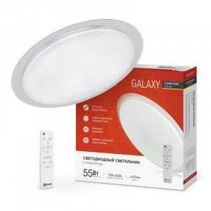 Светильник светодиодный COMFORT GALAXY 55Вт 230В 3000-6500К 4400лм 450х70мм с пультом ДУ 4690612035062