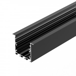 Профиль LINIA49-F-S-3000 BLACK 041875, Алюминиевый профиль для светодиодных лент и линеек. Цвет - чёрный RAL9005 (порошковая окраска). Габаритные размеры (LхWхH): 3000x46x35,5 мм, паз для установки 35 мм. Ширина площадки для ленты 26 мм.