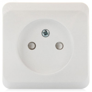 Розетка 1-м ОП Этюд 16А IP20 250В без заземл. защ. шторки бел. SE PA16-002B