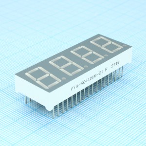 FYQ-5641DUG-21, 4-х разрядный индикатор 14,2мм/зеленый/570нм/60-80мкд/ОА