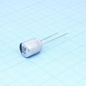 EEHAZF1V101, Полимерный гибридный алюминиевый конденсатор 100мкФ 35В ±20% (8 X 9.5мм) шаг радиальных выводов 3.5мм 0.03Ом 770мА 1000час 150°C