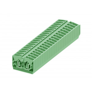 Проходная клемма (MINI) 254326, Проходная клемма, MINI, верхний подвод кабеля, 2 точки подключения, тип фиксации провода: пружинный, номинальное сечение: 2,5 мм кв., 24A, 800V, ширина: 6 мм, цвет: зеленый, тип монтажа: без фиксации