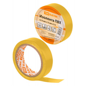 Изолента ПВХ 0,13х15мм Желтая 5м SQ0526-0072